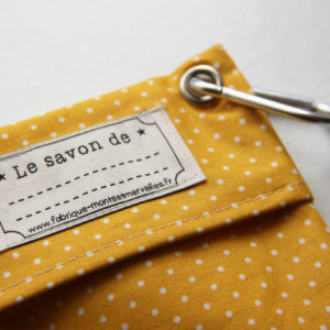 Pochette à savon nominative à clipser !