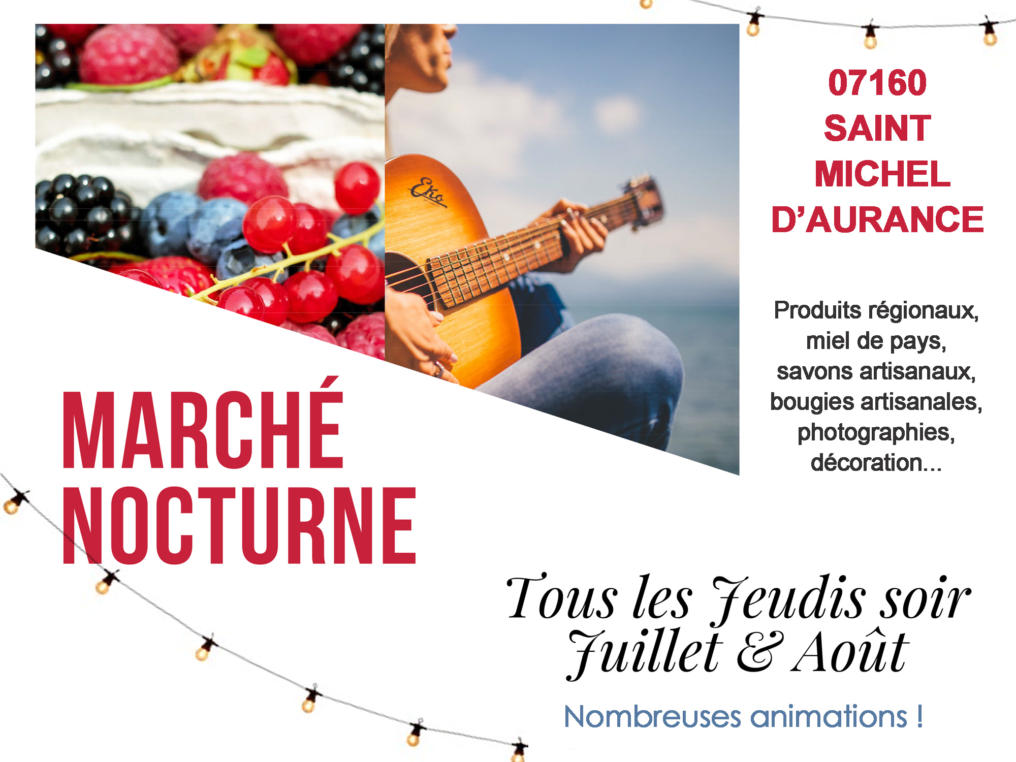 marché nocturne saint michel d'Aurance 2021