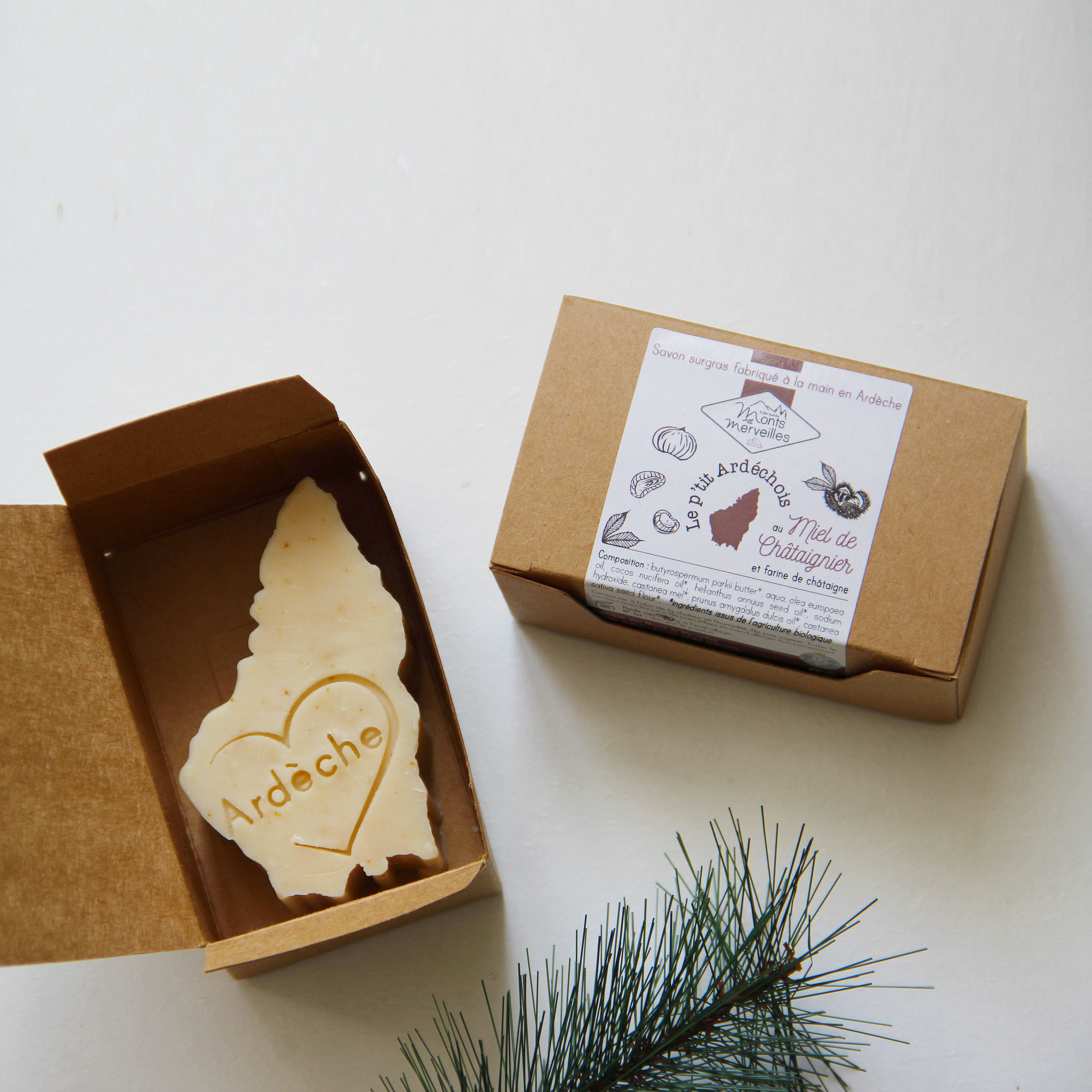 Ecrin Savon Le p’tit Ardéchois au Miel de Châtaignier – 70g