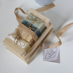 ECRIN cadeau bois 4 savons de 90g
