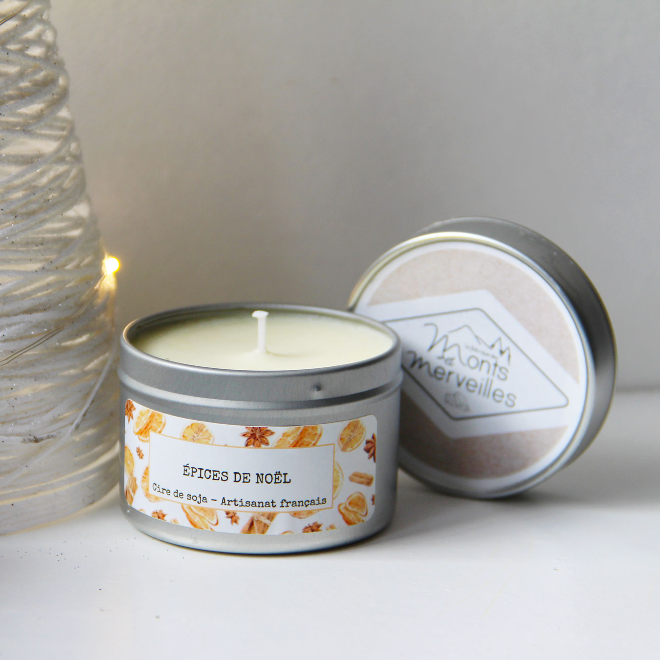 Bougie parfumée “Epices de Noël” 100g