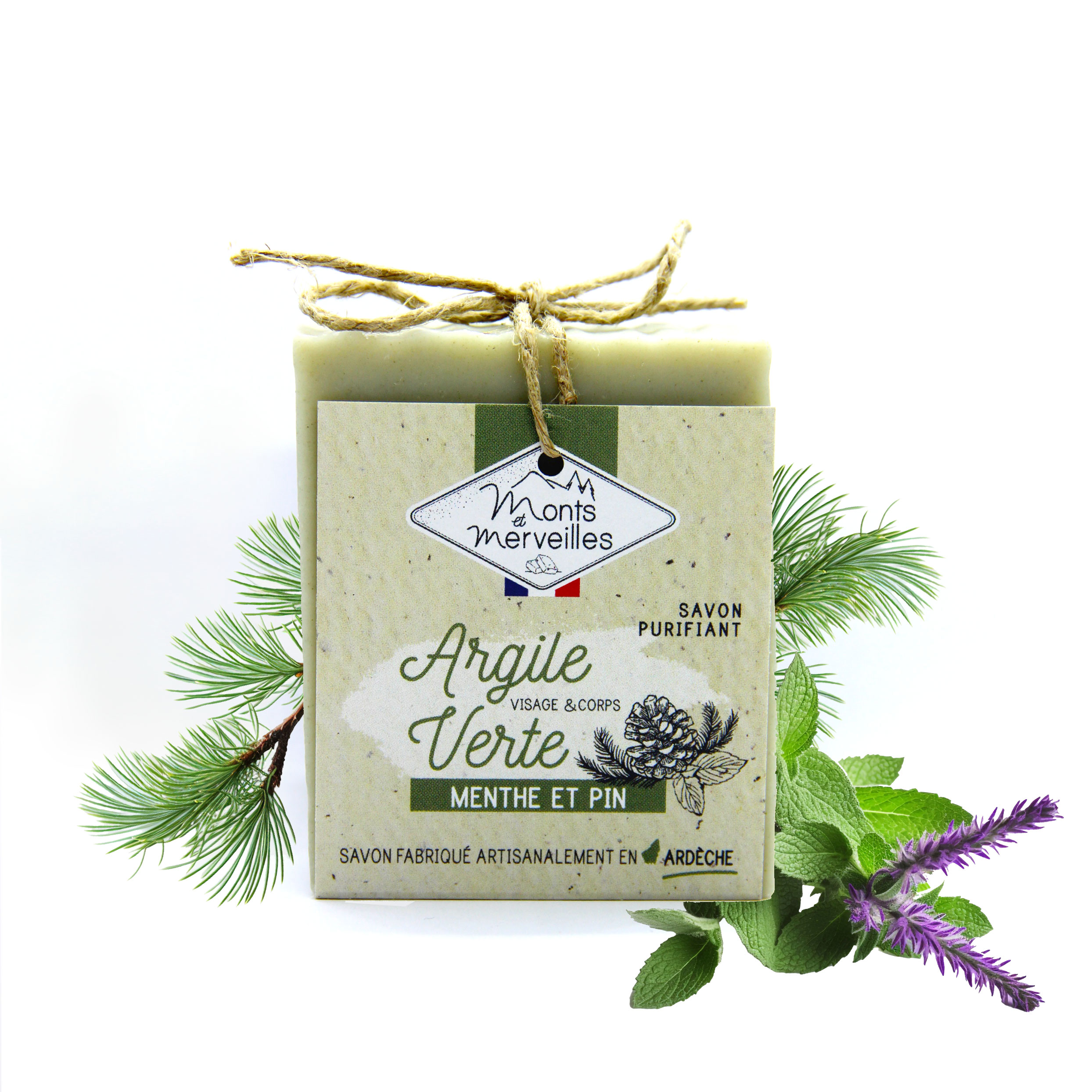 Savon purifiant Menthe Argile Verte – 100 g