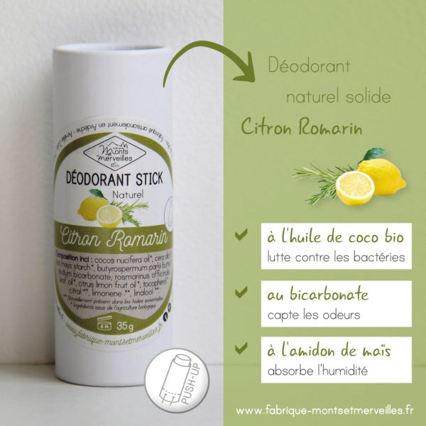 Deodorant solide -stick naturel