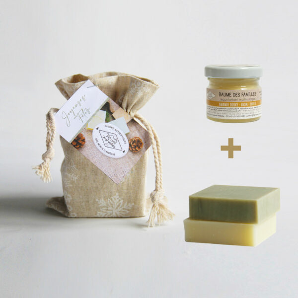 Pochon N2-savon baume-cadeau noël Ardèche