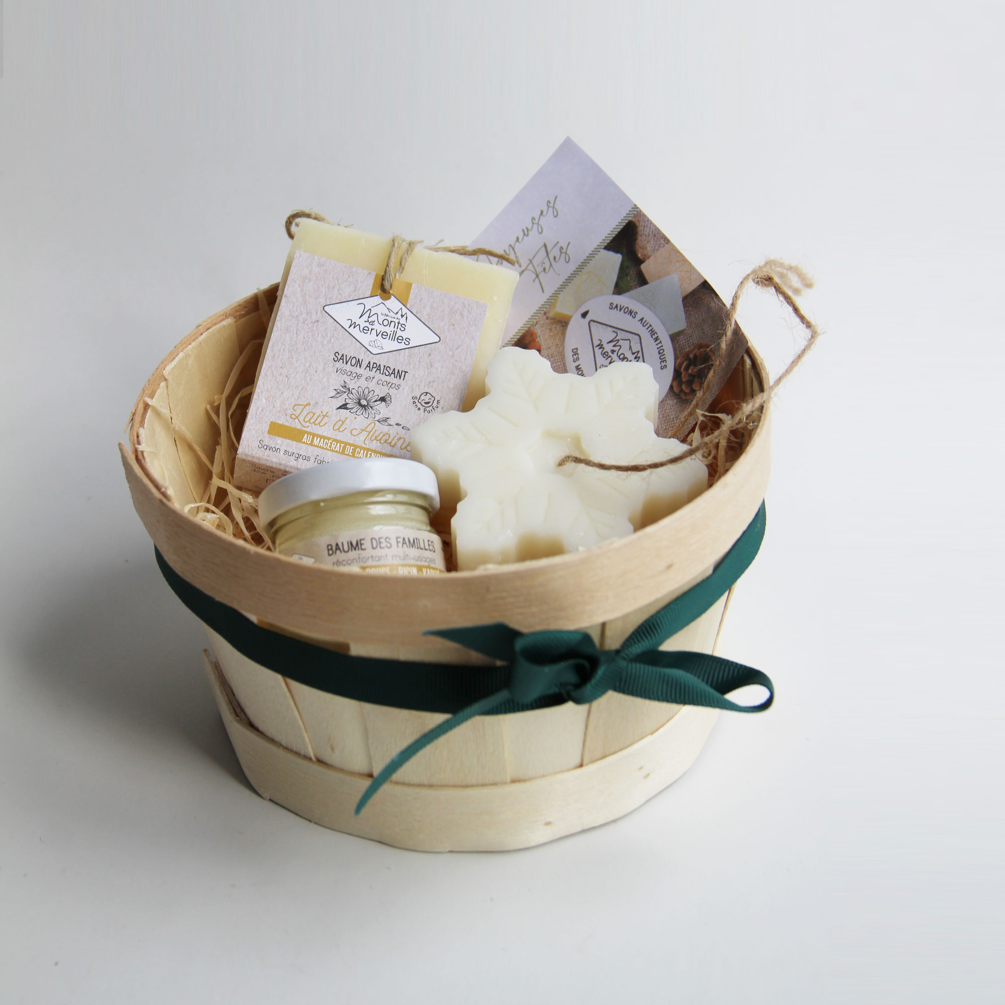 Panier 1 savon + 1 baume + 1 fondant parfumé