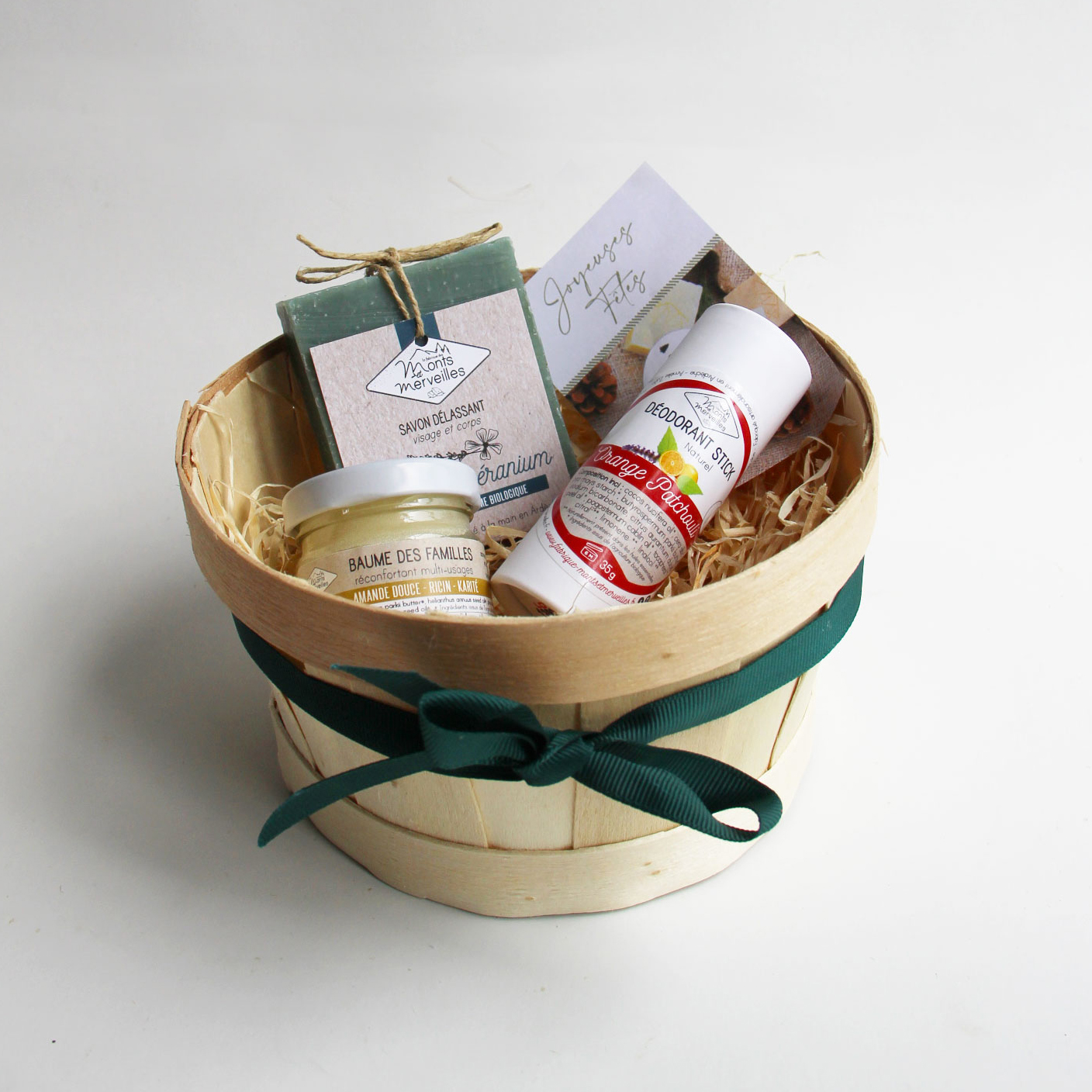 Panier 1 savon + 1 baume + 1 déodorant solide