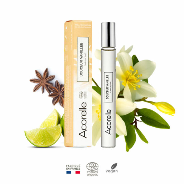 roll-on-parfum-bio-douceur-vanillée-acorelle Vegan France