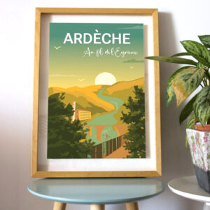 Affiche  » Au fil de l’Eyrieux  » – Ardèche