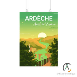 Affiche  » Au fil de l’Eyrieux  » – Ardèche