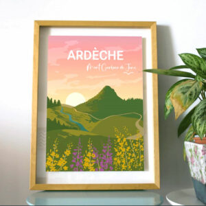 Affiche  » Mont Gerbier  »  – Ardèche