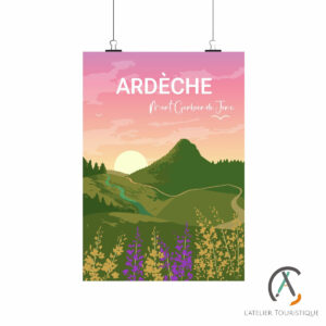 Affiche  » Mont Gerbier  »  – Ardèche