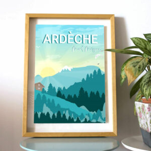 Affiche  » Mont Mézenc  » – Ardèche