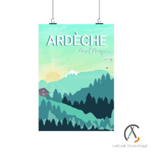 Affiche  » Mont Mézenc  » – Ardèche