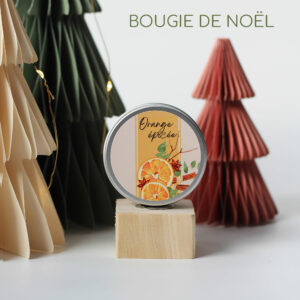 Bougie de Noël parfumée  » Orange épicée  » 50g